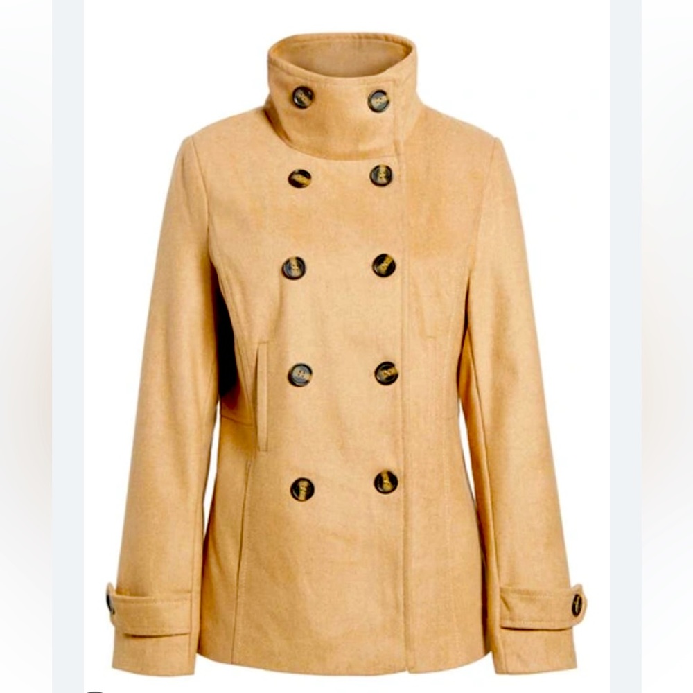 Thread & Supply Double Breasted Peacoat Camel
